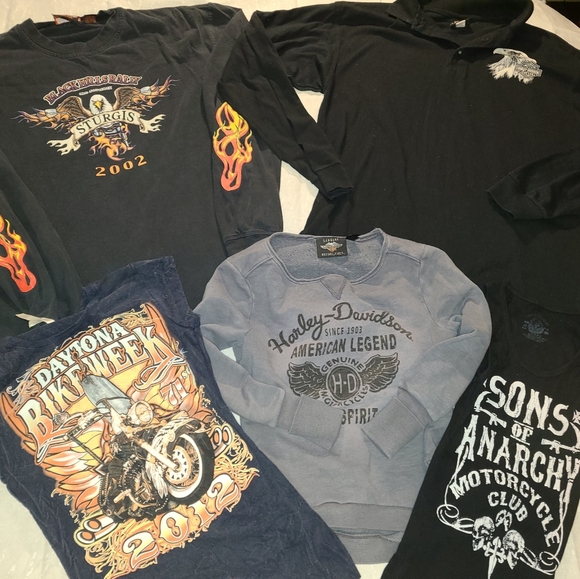 His and Hers Vintage  Biker Shirts - Picture 1 of 15